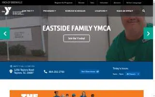 Eastside Family YMCA of Taylors website