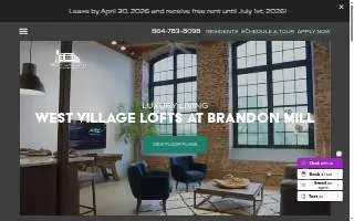 West Village Lofts at Brandon Mill website