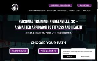 4Balance Fitness of Greenville website