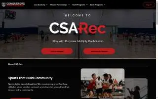 Conquerors Sports Academy website