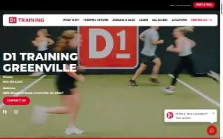 D1 Training Greenville website