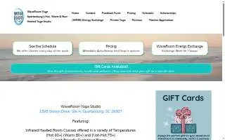 Wave Room Yoga website