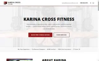 Karina Cross Fitness website