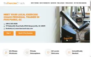 The Exercise Coach Five Forks website