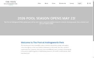 The Pool at Hollingsworth Park website