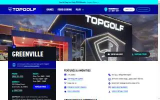 Topgolf Greenville website