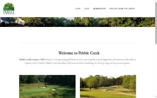 Pebble Creek Golf Course website