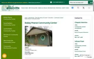 Bobby Pearse Community Center website