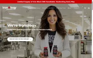 Ironology Health Solutions website