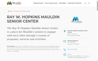 Ray W. Hopkins Mauldin Senior Center
