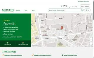 Sprouts Farmers Market of Greenville website
