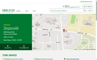Sprouts Farmers Market of Simpsonville website