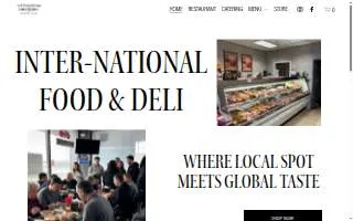 International Food and Deli website
