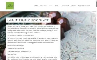 LaRue Fine Chocolate website