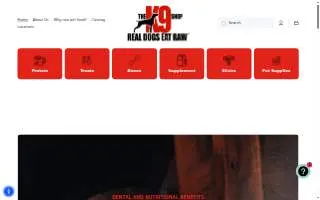 The K9 Shop of Greenville website