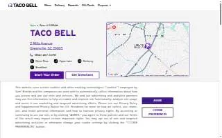 Taco Bell of Greenville website