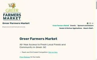 Greer Farmers Market website
