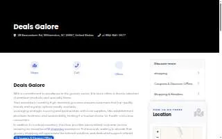 Deals Galore website