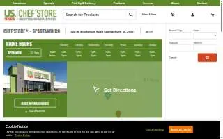 US Foods CHEF'STORE of Spartanburg website