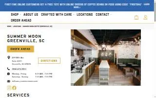 Summer Moon Coffee of Greenville website
