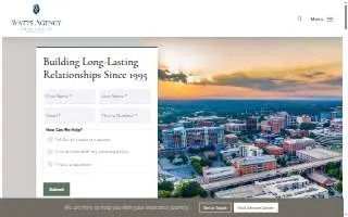Watts Agency Insurance website
