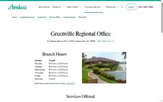 Amica Mutual Insurance Company of Greenville website