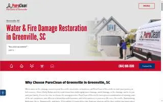 PuroClean of Greenville website