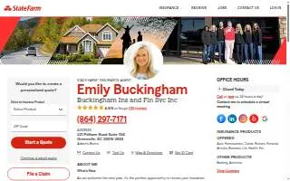 Emily Buckingham - State Farm Insurance Agent website