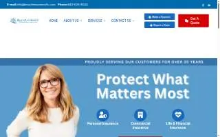 Beach Insurance of Greenville website