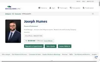 Joseph Humes, Bankers Life Agent website