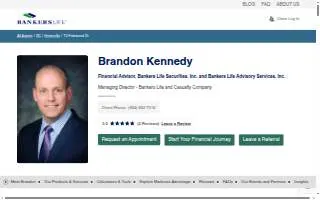 Brandon Kennedy, Bankers Life Agent and Bankers Life Securities Financial Representative website