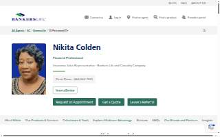 Nikita Colden, Bankers Life Agent