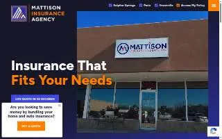 Mattison Insurance Agency - Greenville website