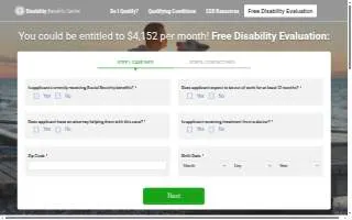 Disability Benefits Center website