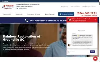 Rainbow Restoration of Greenville SC website