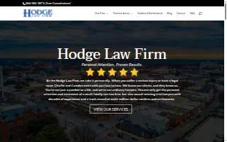 Hodge Law Firm - Personal Injury Attorneys website
