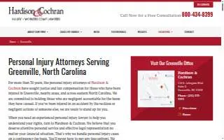 Hardison & Cochran - Injury & Workers Comp Lawyers of Greenville website