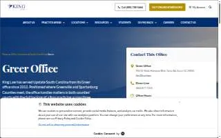 King Law of Greer website