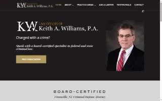 Law Offices of Keith A. Williams, P.A. website