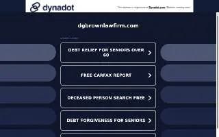 D G Brown Law Firm website