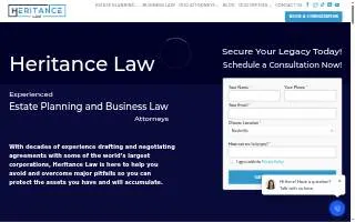 Heritance Law website