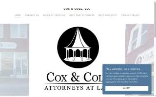 Cox & Cole, Attorneys at Law website