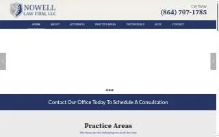 Nowell Law Firm, LLC website