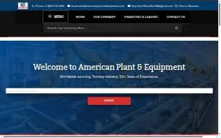 American Plant & Equipment website