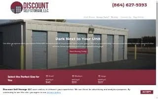 Discount Self Storage, LLC website
