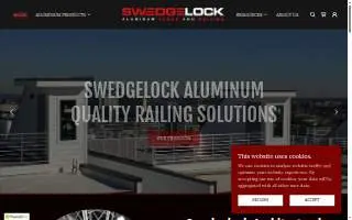 SwedgeLock Aluminum Fence and Railing website