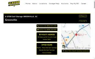 U-STOR Self Storage Greenville website