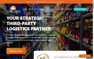Sunland Logistics Solutions of Greenville website
