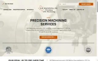 A & R Machining website