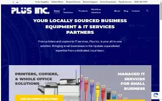 Plus Inc. IT Services website